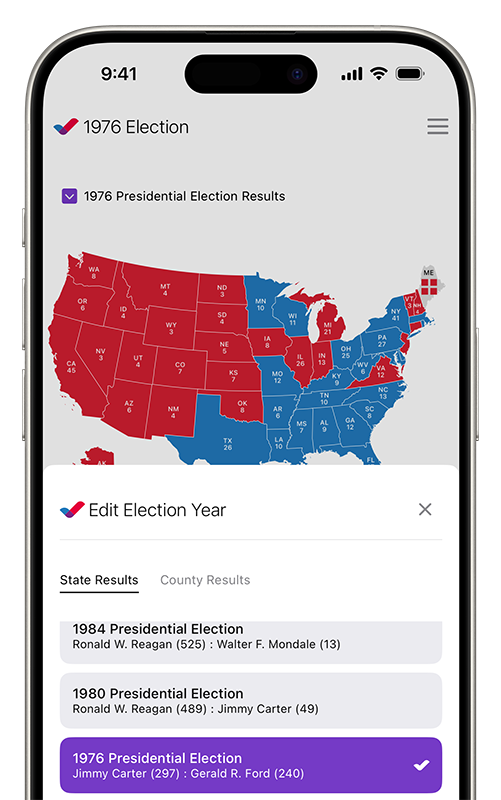 Ballotics Election Data Feature on iPhone